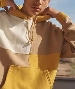 Sweat-shirt sport à capuche pour homme de haute qualité au toucher doux, nouveau style, colorblock, coupe ajustée, avec broderie personnalisée, style hiver - Product Image 6