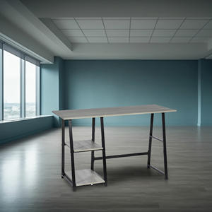 Scrivania per computer Well Home 120x50 cm 74 cm con struttura nera e piano grigio - Product Image 4