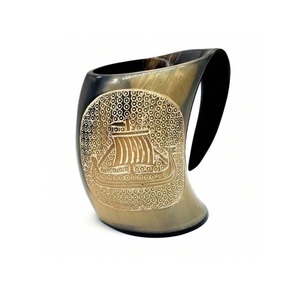 Jarra de Cuerno Natural Pulido de Estilo Vintage, Ecológica, Hecha a Mano, para Cerveza, Whisky y Hidromiel - Product Image 6