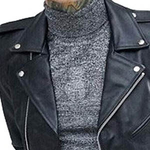 Chaqueta de Cuero para Hombre 2025, Color Sólido, Cuello Alto, Logotipo Frontal, Resistente al Viento, Duradera, Ligera, Transpirable, Estilo Urbano, Moda de Invierno - Product Image 5