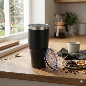 Gobelet isotherme en acier inoxydable 900 ml – Tasse de voyage personnalisable avec couvercle coulissant - Product Image 2