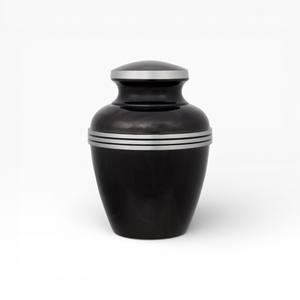 <b>Light</b> <b>Blue</b> Floral Scroll Cremation Urn with Artistic Pattern and Gloss Finish for Memorial Tribute - Product Image 4