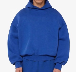 Sudadera con Capucha Premium de Forro Polar para Hombre, 100% Algodón, Diseño Sólido, con Bolsillos, 400GSM, Transpirable, Resistente al Viento, Talla Grande, Oferta - Product Image 6