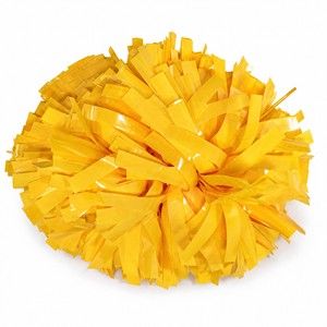Pompons de cheerleading personnalisés en néon jaune métallisé de qualité supérieure, imperméables et résistants à la perte, vente en gros - Product Image 1