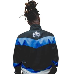 <b>Mens</b> Color Block Track <b>Jacket</b> Zip Front Lightweight Windbreaker Casual Streetwear Athletic Outerwear - Product Image 2