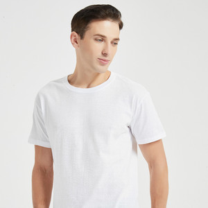 100% algodón en blanco liso Oem logo fiesta publicidad campaña electoral algodón blanco camiseta blanca para hombres - Product Image 5