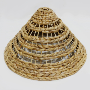 Modern <b>Industrial</b> Craftsman Asian Hyacinth Water Lamp <b>Shade</b> Natural Color Handmade Sustainable Creative Hanging Pendant Home - Product Image 3