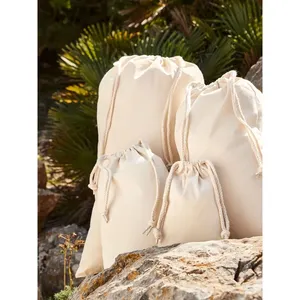 Borsa Promozionale Sostenibile in Cotone Biologico Premium, Sacche Sportive con Coulisse di Alta Qualità - Product Image 4