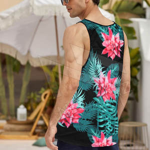 Débardeurs de sport sans manches pour hommes, coupe ajustée, logo personnalisé, fabrication économique, personnalisable, coton/polyester, respirant, séchage rapide, OEM - Product Image 3