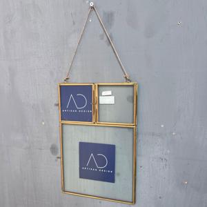 Cadre photo mural, cadre photo 3 en 1 avec finition en laiton - Product Image 1