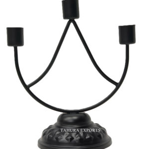 Best Selling 2026 <b>Black</b> Metal Candle Stand <b>Candlestick</b> Holder Christmas and Home Decoration for Gifting and Party Supply - Product Image 1