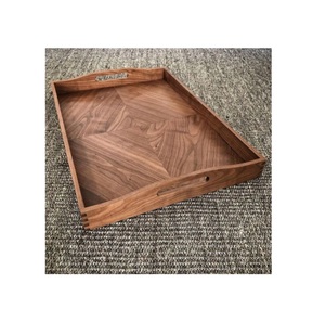 Merveilleux design vaisselle plateau de service en bois grande taille thé café collations plateau de service plateau au prix le plus bas - Product Image 4