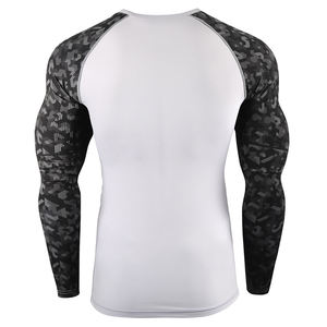 BJJ MMA Impreso Hombres Camisas de compresión atléticas Atlético Secado rápido Transpirable Rash Guard Tight Workout - Product Image 6