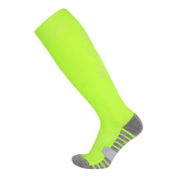 Chaussettes de football tricotées d'été personnalisables en Spandex/Polyester rembourrées, respirantes, anti-odeur, rayées, pour enfants et jeunes, vente en gros professionnelle