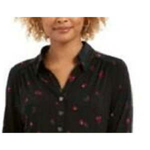 T-shirt Polo da Donna Charter Club a Manica 3/4 Stampata Nera Taglia S in Spandex Traspirante con Logo Lavorato a Maglia - Product Image 2