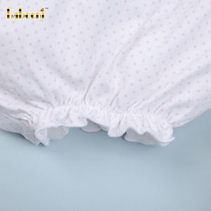 Mameluco bordado a mano con nudo francés para niña, pelele OEM ODM para bebé, fabricante al por mayor, BB2906 - Product Image 4