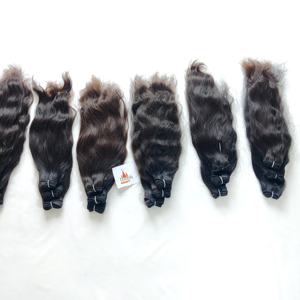 100% brut Temple indien Bundle traitement aucun vente en gros cuticule aligné machine double trame vague profonde Extensions de cheveux humains - Product Image 3