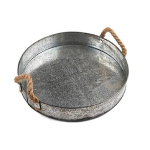 Plateau fait main galvanisé à haute tendance plateaux décoratifs plateau de service rustique en métal de ferme forme de taille personnalisée - Product Image 3