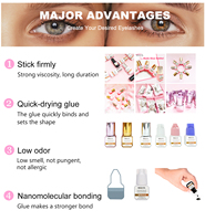 Colle pour extensions de cils de marque privée, sans latex, colle coréenne pour cils