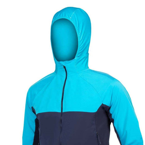 Veste d'extérieur à bas prix bicolore coupe-vent léger avec fermeture éclair Vêtements de sport imperméables pour hommes logo personnalisé - Product Image 3