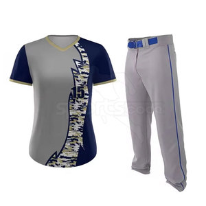 Uniforme de Softbol para Mujer, Estilo Moderno, Tejido de Malla de Poliéster Transpirable, Conjunto Deportivo Profesional para Equipo - Product Image 2