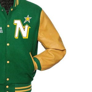 Chaquetas Varsity de Piel de Oveja Antibacterianas para Hombre y Mujer, Estilo Nuevo, Cuello Alto, Todas las Tallas y Colores, Lana de Baja Densidad, Alta Calidad OEM - Product Image 2