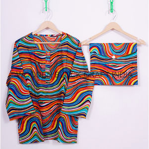 Conjunto de pijama floral acogedor para mujer, ropa de dormir transpirable cómoda con encantadores estampados florales para descansar - Product Image 6