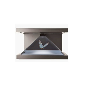 Projecteur holographique pyramidal 3D transparent durable 15 cm Affichage holographique 4 faces pour smartphone Publicité holographique portable - Product Image 2