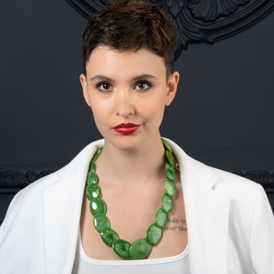 Conception de collier en résine pour femmes Collier de mariage pour la meilleure vente par l'artisanat du croissant - Product Image 3