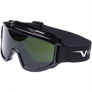 Welding Helmets Full-View Safety Goggles <b>Grey</b> <b>Frame</b> Green IR5 Lens Polycarbonate EN 166 EN 169 EN 175 UNIVET - Product Image 3