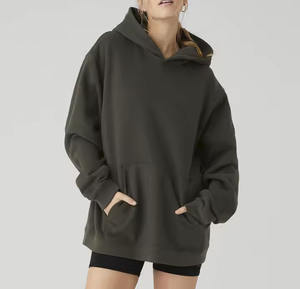 2025 personnalisé lourd polaire goutte épaule pull à capuche unisexe épaissi surdimensionné ample nouveaux sweats à capuche à la mode femmes - Product Image 3