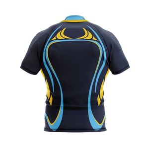 Diseño de logotipo personalizado de secado rápido Camiseta de rugby Medias mangas Rugby Union Club Partidos Camisetas de rugby - Product Image 2