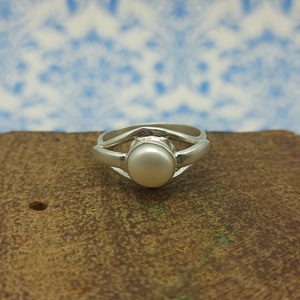 Modern Natural Freshwater <b>Pearl</b> Gemstone Handmade 925 Sterling Silver <b>Ring</b> Fine Jewelry Custom Size Wholesale Quantity - Product Image 1