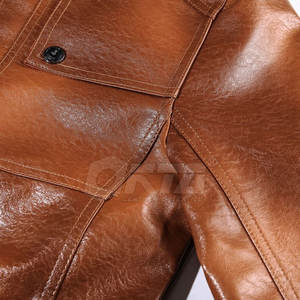 Chaqueta de cuero cálida de invierno transpirable para hombres, ropa informal, chaqueta de moda de cuero para hombres a precio razonable - Product Image 5