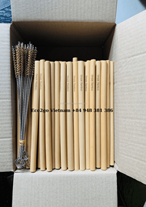 Ensemble de pailles en bambou en matériau de bambou fabriqué au Vietnam/pailles en bambou avec logo personnalisé d'Eco2go Vietnam - Product Image 4