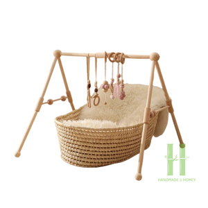 HNH Craft interior ratán bebé gimnasio hecho a mano ratán jugar gimnasio bebé mimbre jugar gimnasio Muebles personalizados en fábrica de Vietnam - Product Image 3
