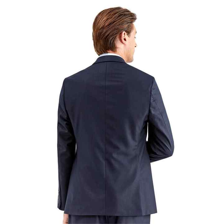 Navy Blue Gabardine Swallow Collar Lined 6 Drop Slim Fit Slim Fit Suit 1001215011
