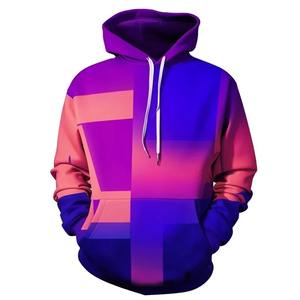 Pakistán fabricante de alta calidad personalizado nueva moda 3D estampado púrpura Sudadera con capucha hombres ropa mujer ropa deportiva informal ropa de otoño - Product Image 5