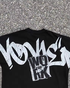 Venta al por mayor de camisetas de moda de diseño de gran tamaño gráficos de impresión de gran tamaño camiseta Streetwear camiseta - Product Image 6
