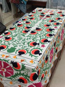 Tendencia 100% algodón pato colores brillantes tradicional Aari bordado a mano Quandong jardín colcha y cubiertas de mesa - Product Image 6