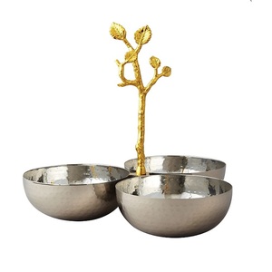 Servicio de aluminio hecho a mano, cuenco de metal chapado en níquel en relieve para ensalada y fruta - Product Image 5