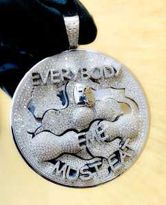 Iced Out Round Cut VVS Moissanite Diamant Pendentif Hip-Hop Bijoux Pendentif Cadeau De Mariage Pour Hommes En Argent Sterling 925 - Product Image 1