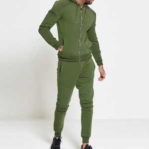 Logo personnalisé 100% Sweat à capuche épais en coton de qualité supérieure et pantalon de survêtement Jogger Sets Fleece 2 Pieces Tracksuit - Product Image 1
