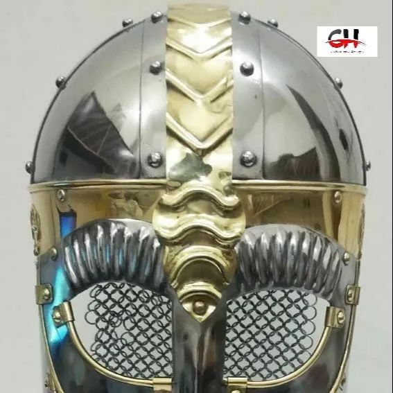 ESPECTÁCULO CASCO DE HALLOWEEN CASCO VIKINGO MEDIEVAL CASCO NORMAN ARMOR ARMOUR.