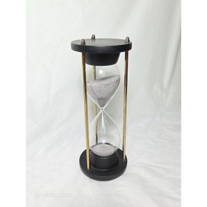 นาฬิกาทรายทำมือ ดีไซน์หรูหรา ทันสมัย เรียบง่าย วัสดุแก้วและโลหะ สำหรับตั้งโต๊ะในครัว ใช้จับเวลา ไอเดียของขวัญคริสต์มาส - Product Image 1