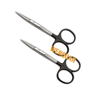 Ciseaux dentaires Iris Super Cut 11,5 cm à action rapide, semi-revêtement noir, en acier inoxydable chirurgical pour dentistes et chirurgiens - Product Image 1