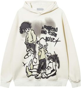 Nuevo diseño de los hombres gráficos de gran tamaño Hip Hop Streetwear Casual Sudadera con capucha suéter - Product Image 1