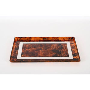 Bandeja para servir comida con cuerno de Búfalo con borde de metal Bandeja de postre de cuerno de forma cuadrada de Calidad exclusiva al precio más barato - Product Image 5