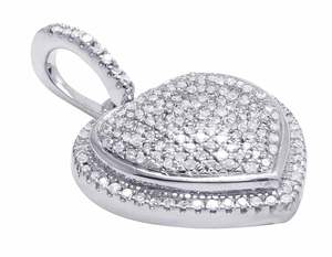 Meilleure qualité S925 argent VVS Moissanite diamant coeur pendentif personnalisé pour hommes tenue de fête décontractée - Product Image 2