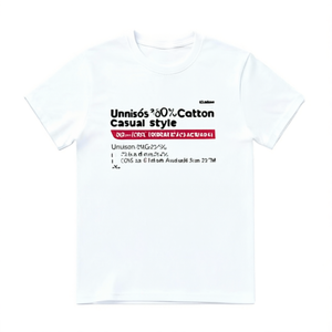 T-Shirt Unisex 210GSM 100% Cotone Stile Casual con Logo Personalizzabile Taglie da XS a 2XL - Product Image 2